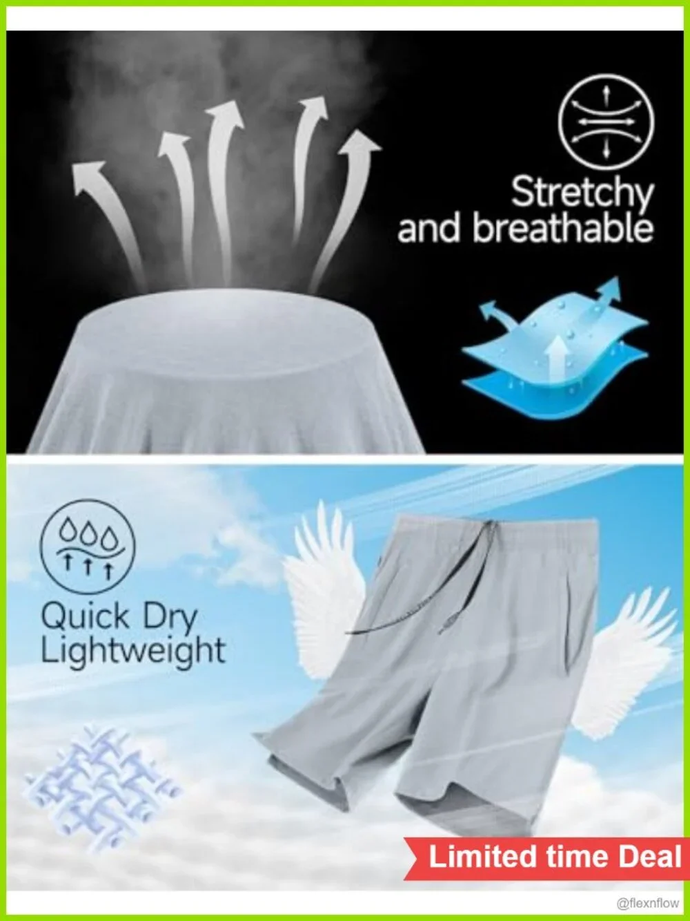 2 Pack Mens Athletic Workout Shorts 7